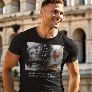 Stilvolles Funeral-Andenken Vorher-Nachher-Foto T-Shirt