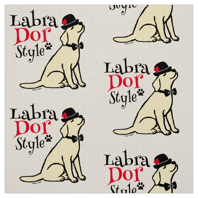 Stilvolles gelbes Labrador Stoff (Muster)