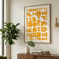 Stilvolles gelbes, modernes geometrisches Muster