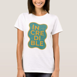 Stilvolles gelbes unglaubliches Grafikdesign T-Shirt