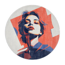 Stilvolles geometrisches Frauenportrait