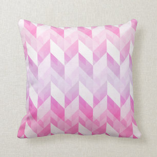 Stilvolles geometrisches Ombre Pink-Muster Kissen