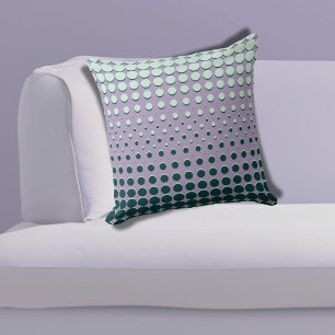 Stilvolles gepunktetes Halftone-Muster Lila & Grün Kissen