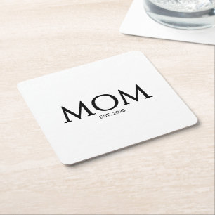 Stilvolles Geschenk für die neue Mama Mama etablie Rechteckiger Pappuntersetzer
