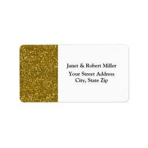 Stilvolles Glitzer-Gold Adressaufkleber