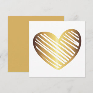 Stilvolles Gold-Herz-Folie Valentinstag Feiertagskarte