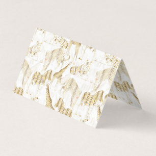 Stilvolles Gold Jungle Wild Animals Muster Visitenkarten