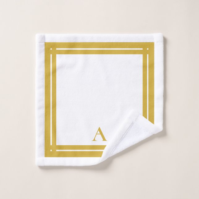 Stilvolles Gold Personalisiert Hotel Athletic Badhandtuch Set (Waschlappen)