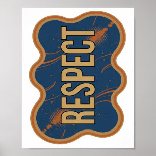 Stilvolles Gold RESPECT Design Poster