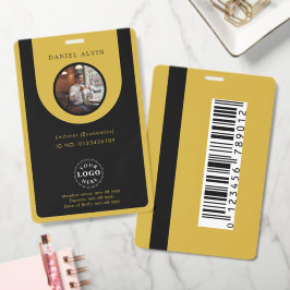 Stilvolles gold-schwarzes Mitarbeiter-ID-Ausweis-D Ausweis