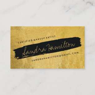 Stilvolles Gold und Schwarzes schräg gelegener Visitenkarte