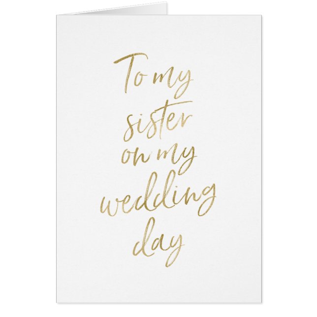 Stilvolles Gold zu meiner Schwester an meinem (Vorne)