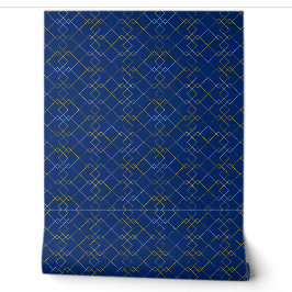 Stilvolles goldenes geometrisches Boxdesign Navy Tapete