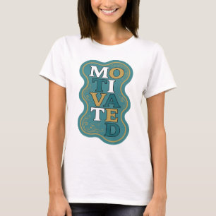 Stilvolles goldenes MOTIVIERTES kühnes Design T-Shirt