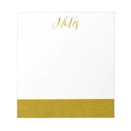 Stilvolles goldenes Notepad Notizblock
