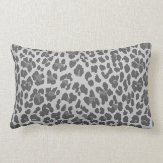 Stilvolles graues Leopard-Druck-Muster-Kissen Lendenkissen