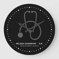 Stilvolles Gray Stethoscope auf der Black Nurse