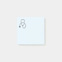 Stilvolles Gray Stethoscope auf Pastel Blue