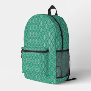Stilvolles Green Leaf Muster Bedruckter Rucksack