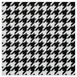 Stilvolles Hahnentrittmuster Schwarz-weiß Geometri Stoff