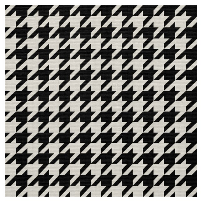 Stilvolles Hahnentrittmuster Schwarzweiß Geometris Stoff (Muster)