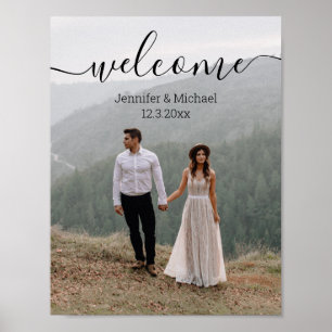 stilvolles handgeschriebenes Hochzeitsplakat Poster