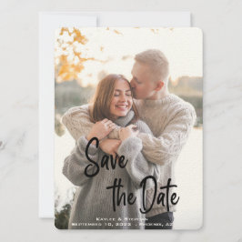 Stilvolles handgeschriebenes, Personalisiertes Fot Save The Date