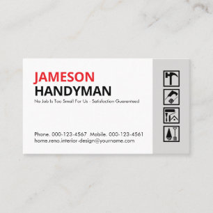 Stilvolles Handwerker-Reparaturjobs-Icon Visitenkarte