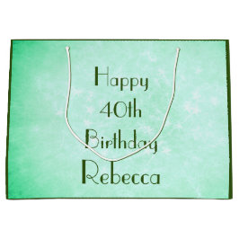 Stilvolles Happy 40. Geburtstag Design Große Geschenktüte