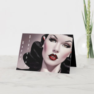 Stilvolles Happy Birthday Gothic Girl Birthday Karte