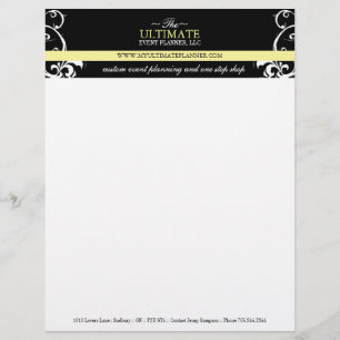 Stilvolles Hochzeitsplaner Letterhead Briefbogen
