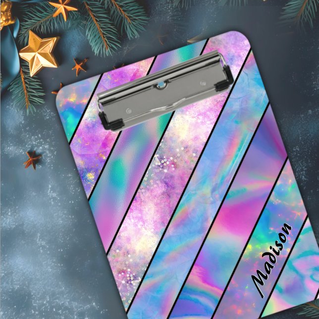 Stilvolles Holograf-Blau-Rosa Klemmbrett (Von Creator hochgeladen)