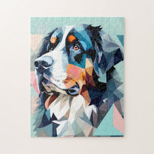 Stilvolles Hundportrait bernese Puzzle