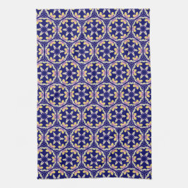 Stilvolles Indigo-spanisches Geschirrtuch