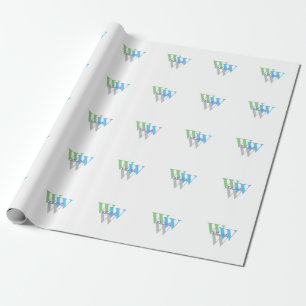 stilvolles INTIAL name monogramm minimal Geschenkpapier