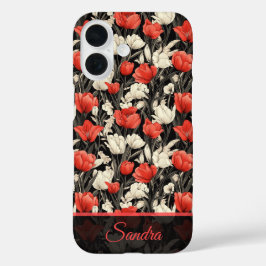 Stilvolles Jubiläumsgeschenk Tulpe Maßanfertigung iPhone 16 Hülle