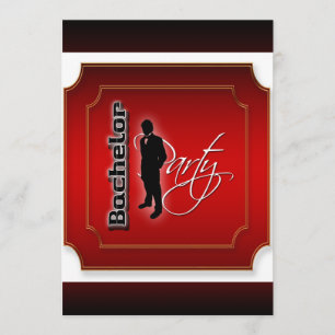 Stilvolles Junggeselle-Party personalisieren Einladung