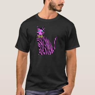 Stilvolles Kätzchen Tiere Gestreifte und getiger T-Shirt