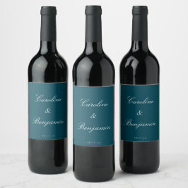 Stilvolles klassisches Skript Elegante Hochzeit Be Weinetikett