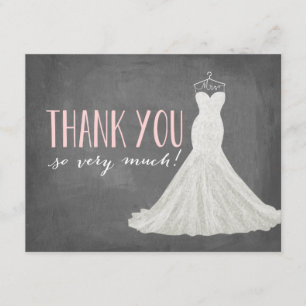 Stilvolles Kleid   danken Ihnen Dankeskarte