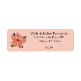 Stilvolles Korallenschild Poinsettia Pink-Adresset