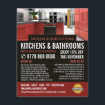 Stilvolles Küchendesign, Küche & Badezimmer Fitter Flyer<br><div class="desc">Stilvolles Küchendesign,  Küche & Bad Fitter Firma Werbung Flyer von der Business Card Store.</div>