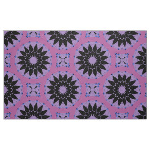 Stilvolles Lavender & Black Boho Geometric Muster Stoff