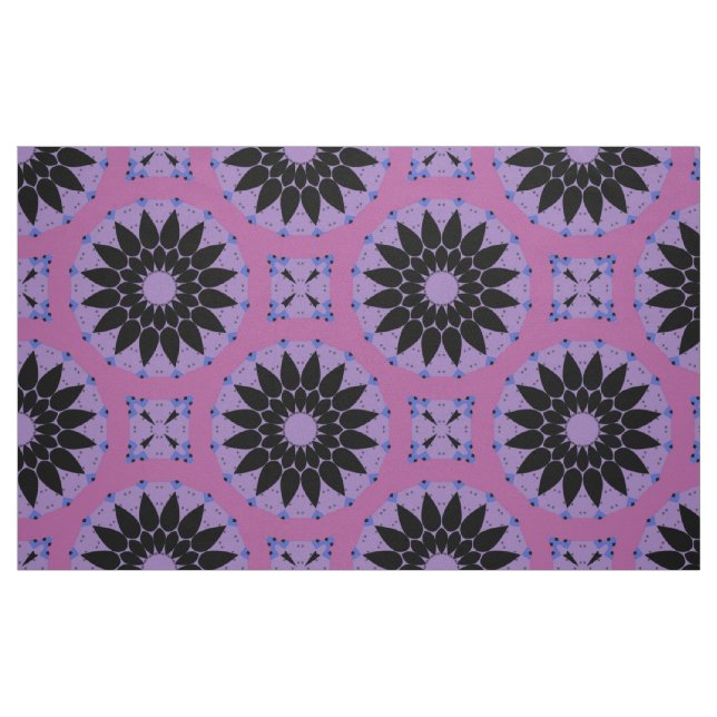Stilvolles Lavender & Black Boho Geometric Muster Stoff (Fat Quarter (45,7 x 55,9 cm))