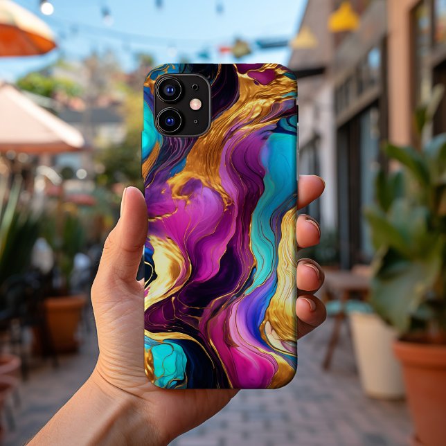 Stilvolles, lebendiges und farbiges Flüssigmetall  Case-Mate iPhone Hülle (Von Creator hochgeladen)