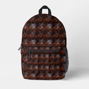 Stilvolles Leder-Look für tägliche Abenteuer Bedruckter Rucksack