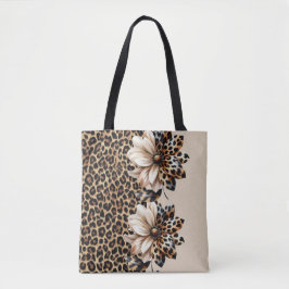 Stilvolles Leopardenmuster mit Sonnenblumendetail