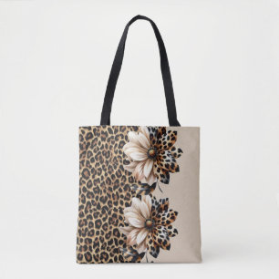 Stilvolles Leopardenmuster mit Sonnenblumendetail