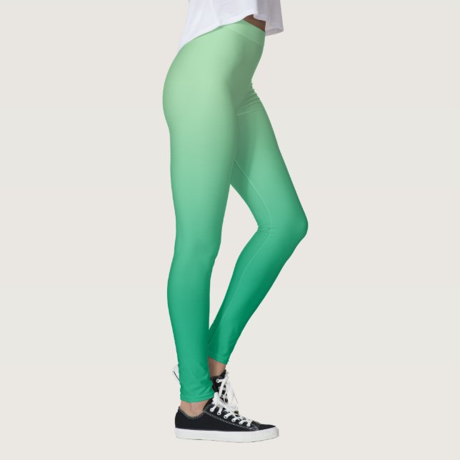 Stilvolles Licht bis dunkelgrüne Farbe Leggings (Rechts)