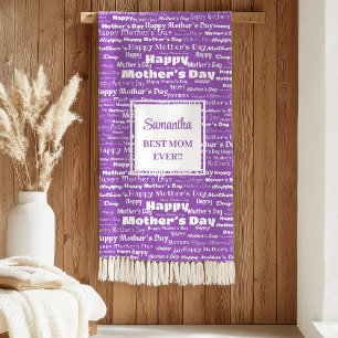 Stilvolles lila Skript Muttertagsgeschenk Oma Sherpadecke